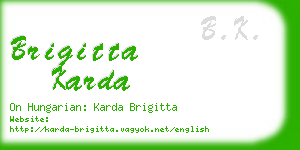 brigitta karda business card